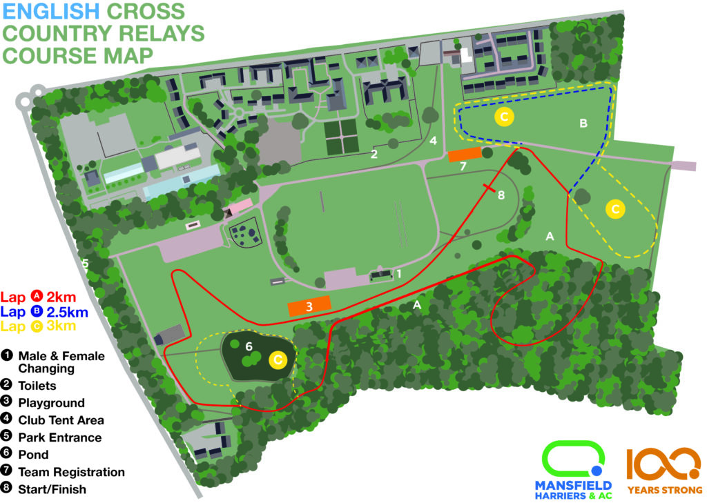 course map for 2025 english cross country relays